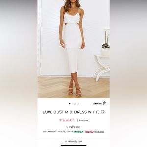Hello molly white midi dress